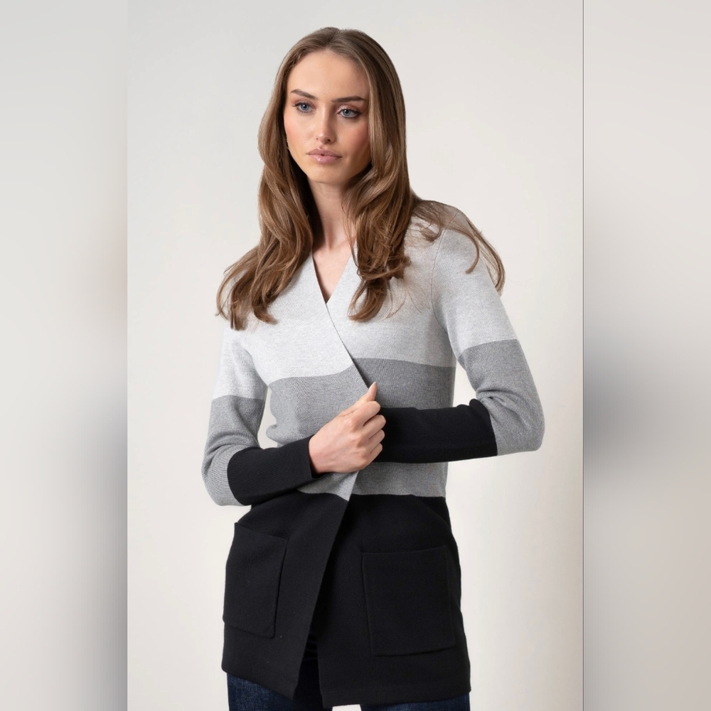 Cyrus The Colorblock Open Cardigan - Picture 14 of 14